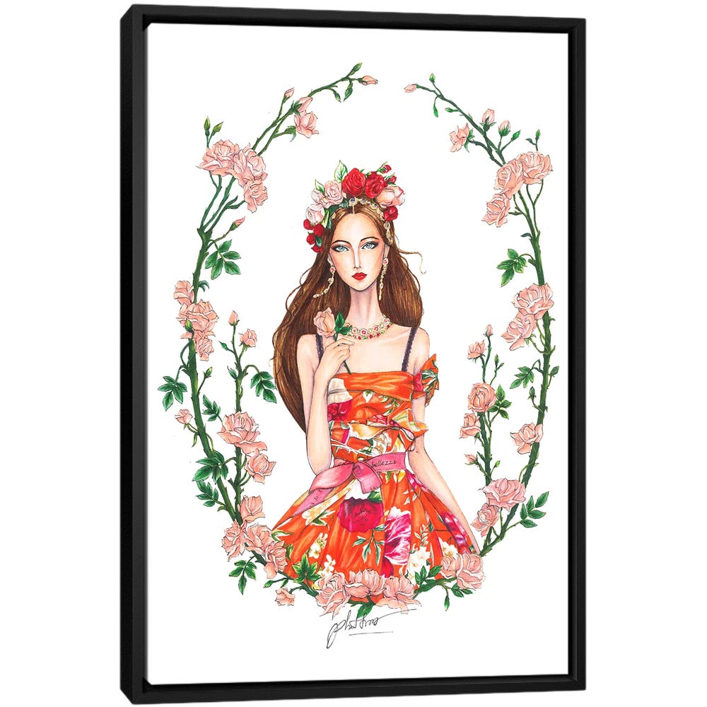 Dolce-Gabbana-Spring-Summer-2018A-Black-Framed-Canvas-Stretched-Wrapped-Canvas-Print-Wall-Art-Decor Dolce Gabbana Spring-Summer 2018A - Black Framed Canvas