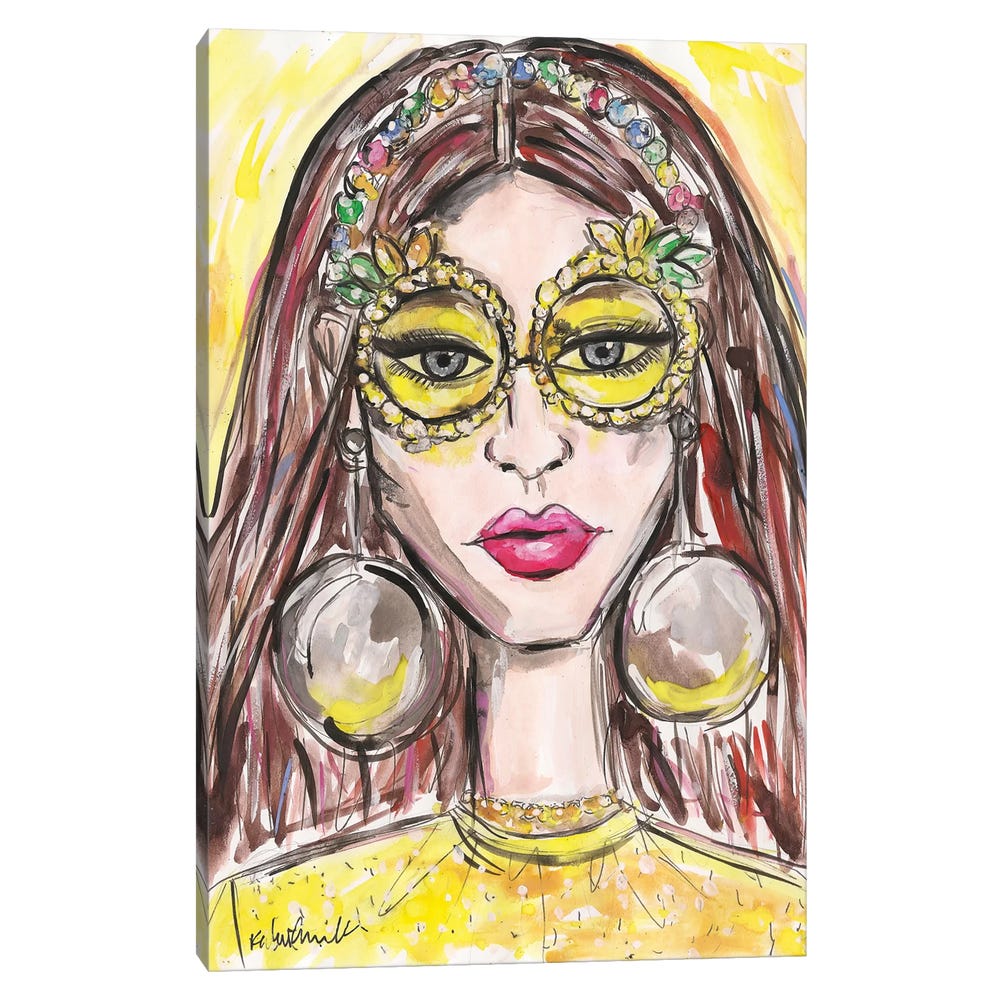 Dolce-Gabbana-Sunglasses-Black-Framed-Canvas-Stretched-Wrapped-Canvas-Print-Wall-Art-Decor-1 Stretched Wrapped Canvas Print