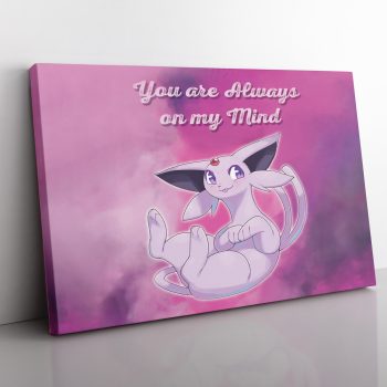 Espeon Always on my Mind Pokemon Canvas Poster Print Wall Art Decor
