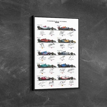F1 Formula One Teams and Drivers Poster Formula 1 2022 Cars Canvas Formula One Drivers Poster Formula One Gift F1 2022 Gift for F1 Fan
