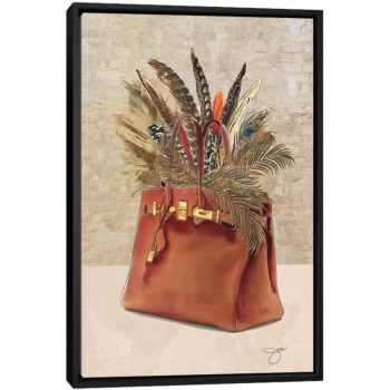 Fall In Love With Hermes - Black Framed Canvas