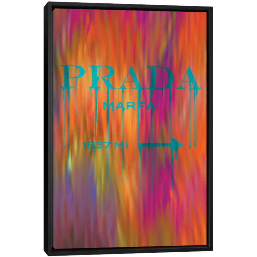 Fashion-Drips-Prada-Masquerade-Black-Framed-Canvas-Stretched-Wrapped-Canvas-Print-Wall-Art-Decor Fashion Drips Prada Masquerade - Black Framed Canvas