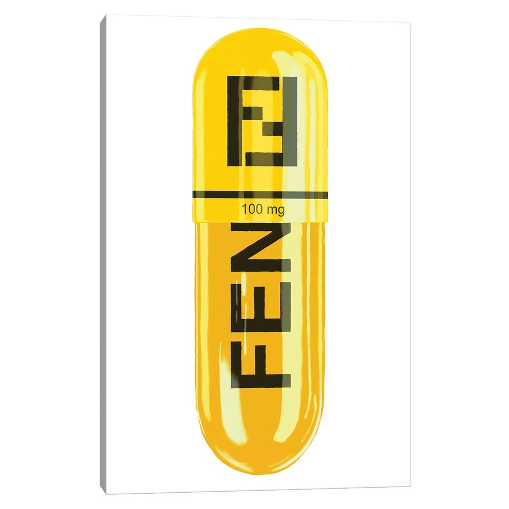 Fendi-100MG-Black-Framed-Canvas-Stretched-Wrapped-Canvas-Print-Wall-Art-Decor-1 Stretched Wrapped Canvas Print