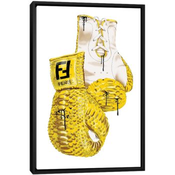 Fendi Boxing Gloves - Black Framed Canvas