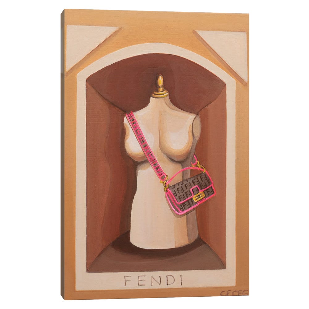 Fendi-Shop-Display-Black-Framed-Canvas-Stretched-Wrapped-Canvas-Print-Wall-Art-Decor-1 Stretched Wrapped Canvas Print