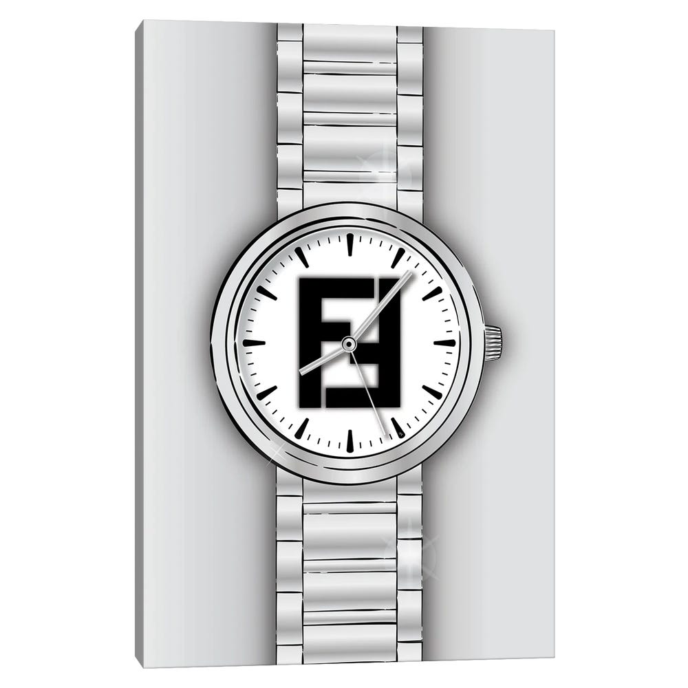 Fendi-Watch-Black-Framed-Canvas-Stretched-Wrapped-Canvas-Print-Wall-Art-Decor-1 Stretched Wrapped Canvas Print