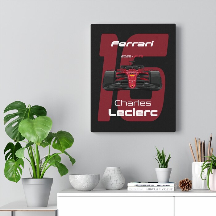 Ferrari-Formula-1-2022-Charles-Leclerc-16-Racing-Car-F1-75-Canvas-Art-Print-Gift-for-F1-Fan-Formula-One-Black-1