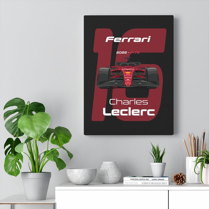 Ferrari-Formula-1-2022-Charles-Leclerc-16-Racing-Car-F1-75-Canvas-Art-Print-Gift-for-F1-Fan-Formula-One-Black-2
