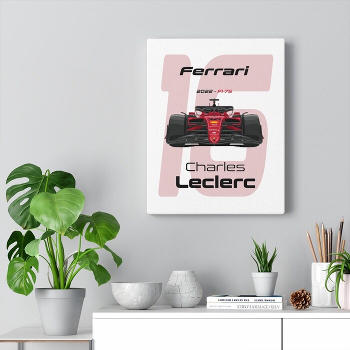 Ferrari-Formula-1-2022-Charles-Leclerc-16-Racing-Car-F1-75-Canvas-Art-Print-Gift-for-F1-Fan-Formula-One-White-2