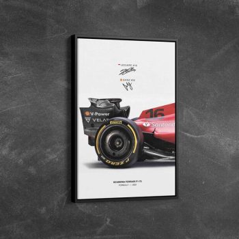 Ferrari Scuderia F1-75 Poster New Ferrari F1 Car Formula One Season 2022 Charles Leclerc Carlos Sainz Jr. Formula 1 Canvas Wall Art
