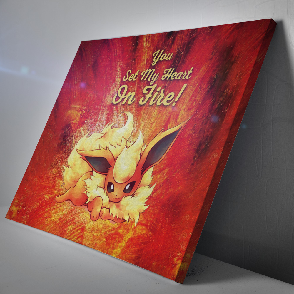 Flareon-on-Fire-Pokemon-Canvas-Poster-Print-Wall-Art-Decor-1
