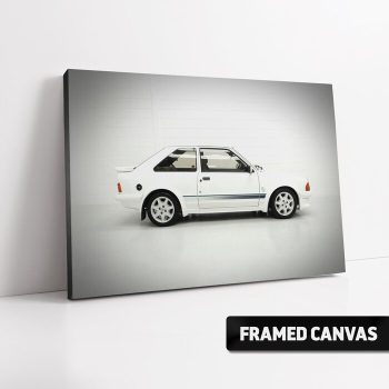 Ford Escort Rs Turbo Series 1 1985 Canvas Print White Poster