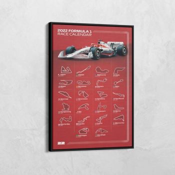 Formula 1 Race Circuit Canvas F1 Canvas Art F1 2022 Poster Formula One 2022 Wall Art Formula 1 Tracks Art F1 Decoration Art