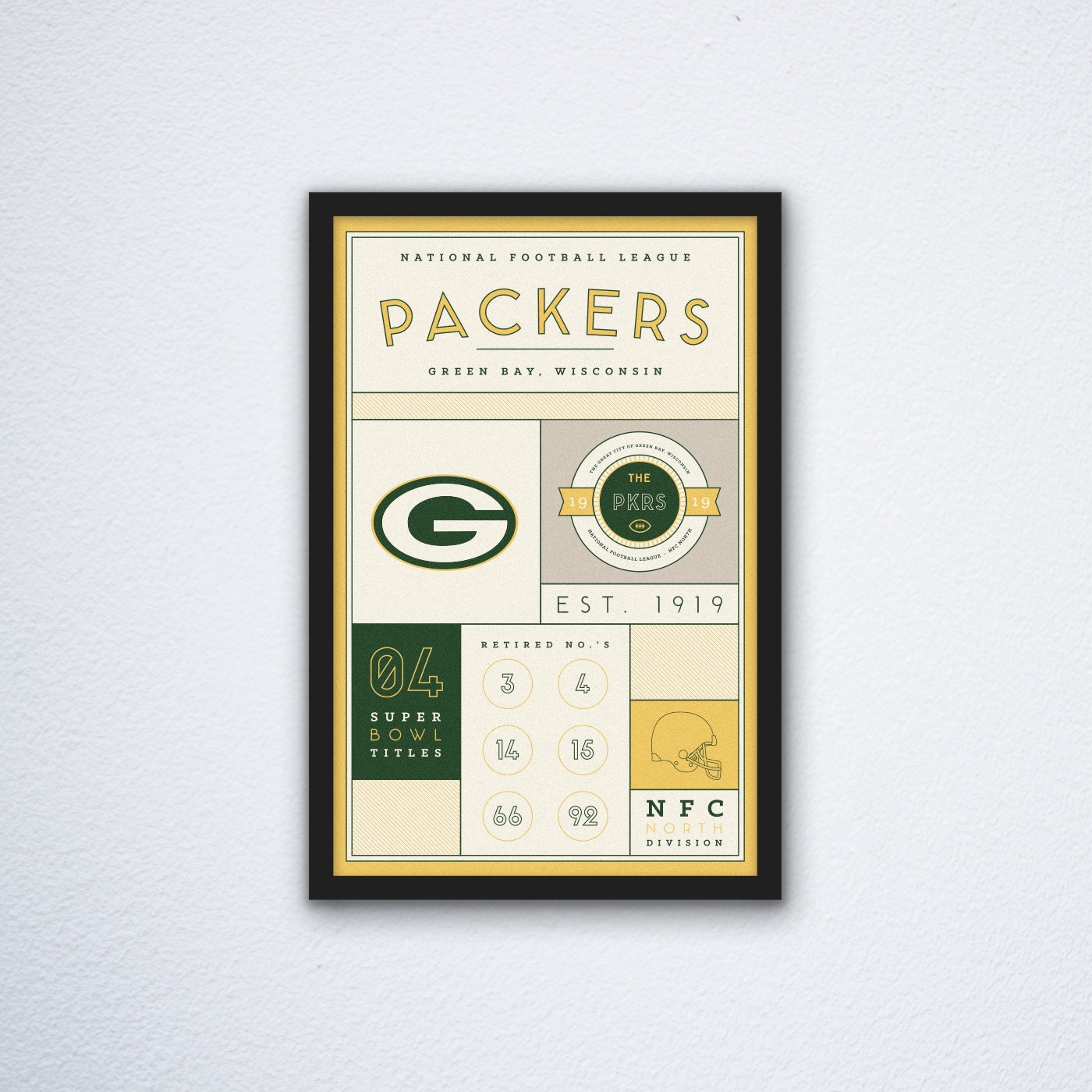 Green-Bay-Packers-Stats-Canvas-Poster-Print-Wall-Art-Decor Green Bay Packers Stats Canvas Poster Print - Wall Art Decor