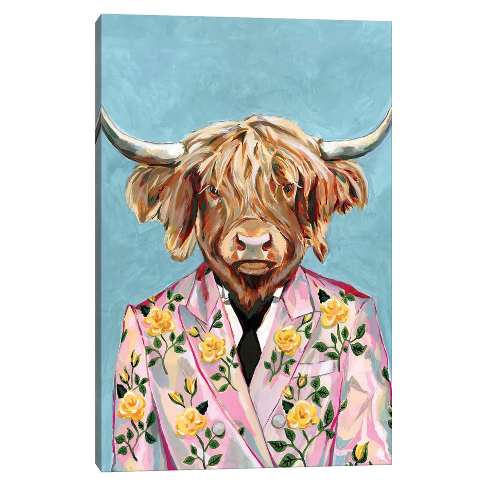 Gucci-Cow-Black-Framed-Canvas-Stretched-Wrapped-Canvas-Print-Wall-Art-Decor-1 Stretched Wrapped Canvas Print