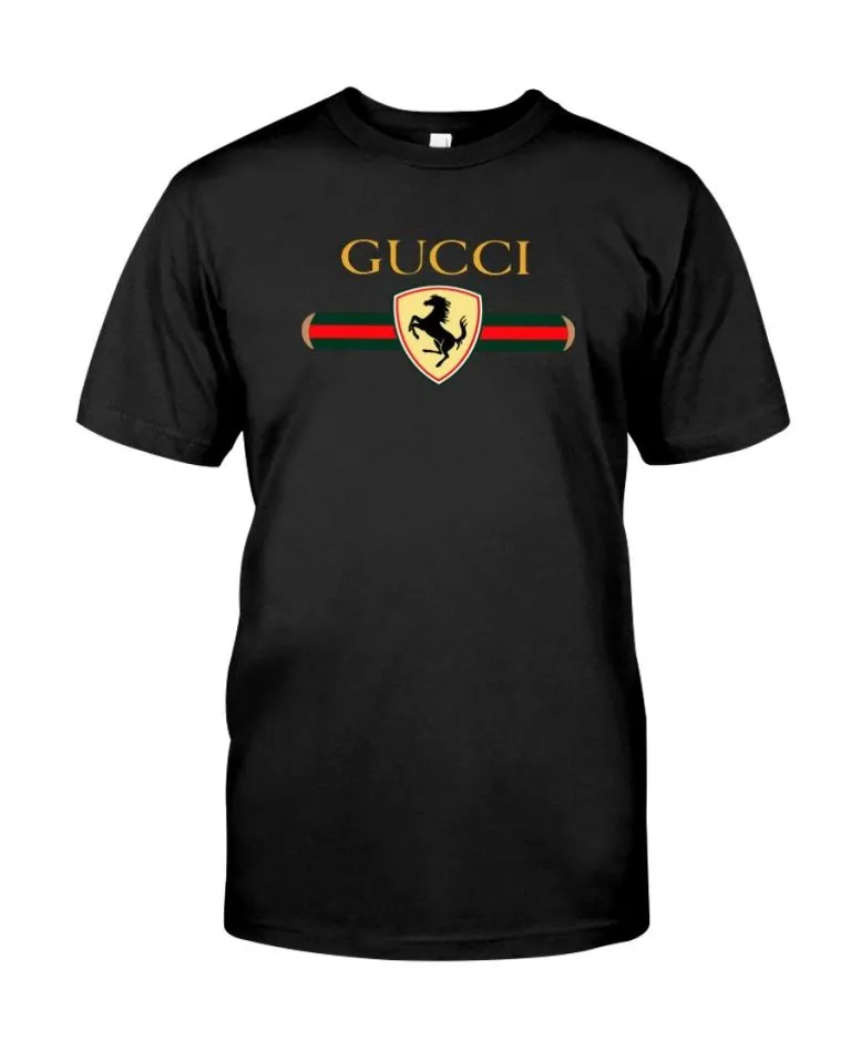 Gucci-Ferrari-Black-Luxury-Brand-Unisex-T-Shirt-Kid-T-Shirt-LTS031 Gucci Ferrari Black Luxury Brand Unisex T-Shirt Kid T-Shirt LTS031