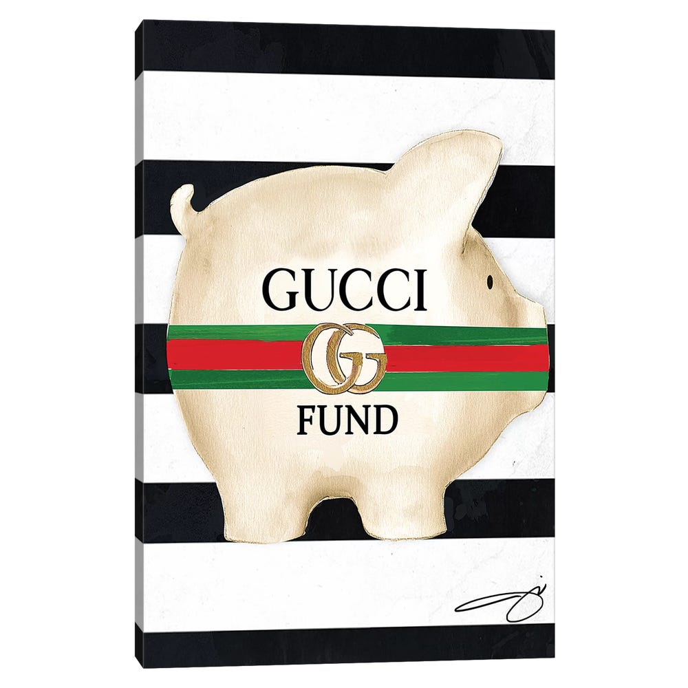 Gucci-Fund-Black-Framed-Canvas-Stretched-Wrapped-Canvas-Print-Wall-Art-Decor-1 Stretched Wrapped Canvas Print