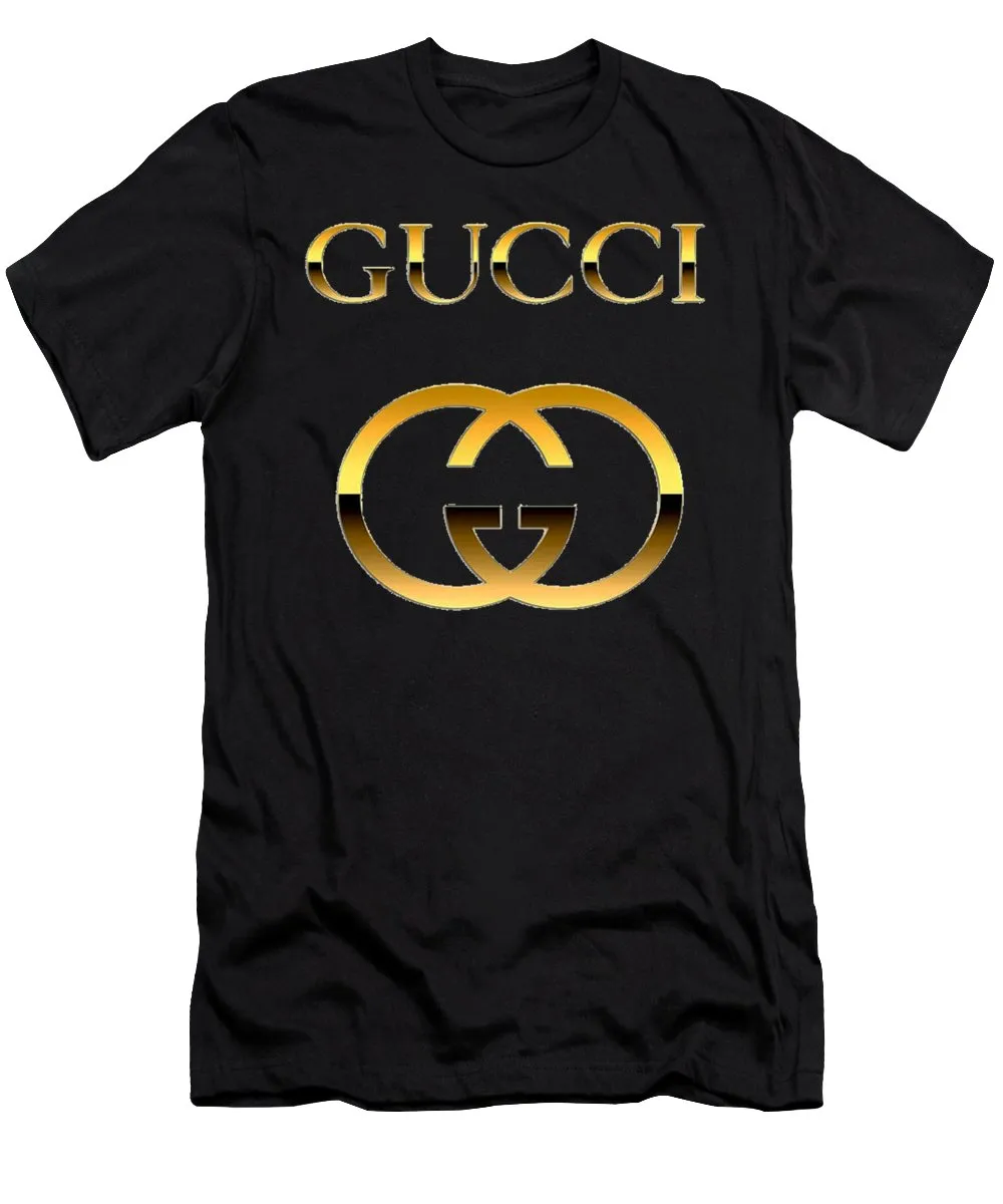 Gucci-Golden-Logo-Black-Luxury-Brand-Unisex-T-Shirt-Kid-T-Shirt-LTS023 Gucci Golden Logo Black Luxury Brand Unisex T-Shirt Kid T-Shirt LTS023