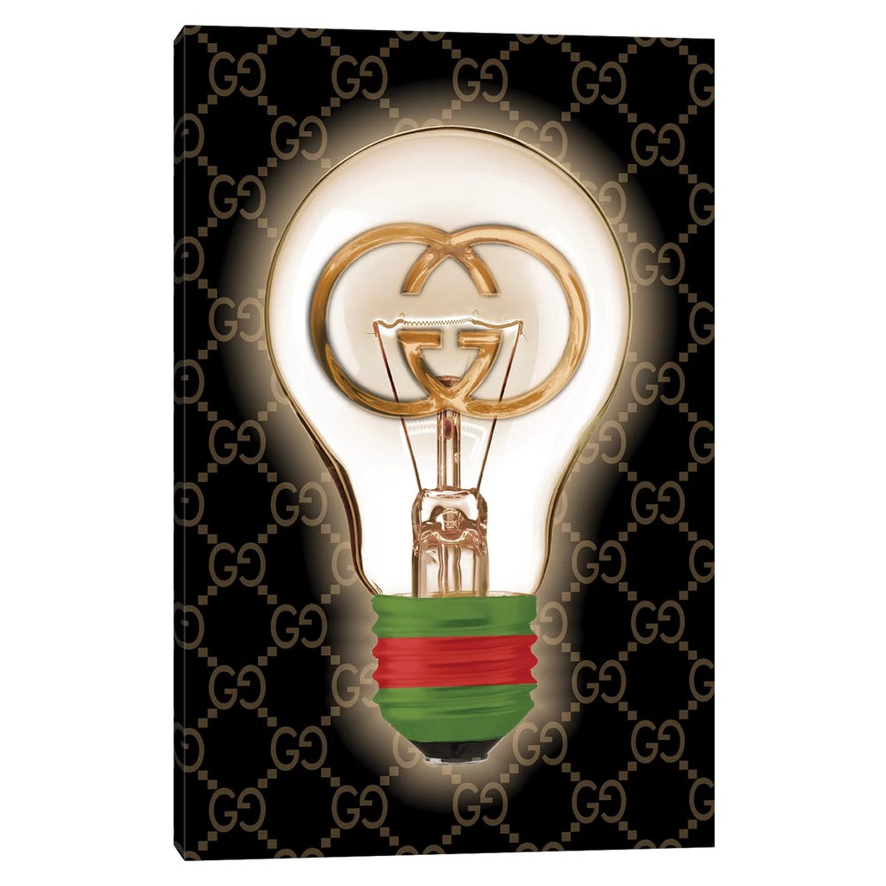 Gucci-Is-A-Good-Idea-Black-Framed-Canvas-Stretched-Wrapped-Canvas-Print-Wall-Art-Decor-1 Stretched Wrapped Canvas Print