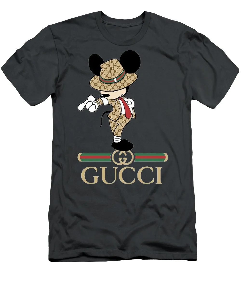 Gucci-Mickey-Black-Luxury-Brand-Unisex-T-Shirt-Kid-T-Shirt-LTS028 Gucci Mickey Black Luxury Brand Unisex T-Shirt Kid T-Shirt LTS028