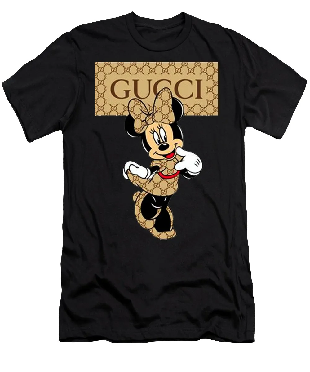 Gucci-Minnie-Mouse-Black-Luxury-Brand-Unisex-T-Shirt-Kid-T-Shirt-LTS019 Gucci Minnie Mouse Black Luxury Brand Unisex T-Shirt Kid T-Shirt LTS019