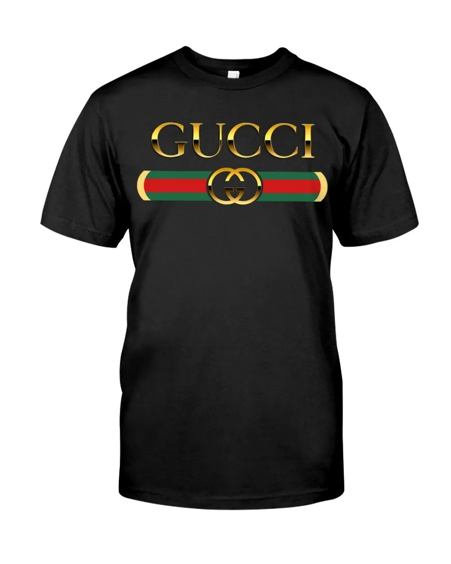 Gucci-Pattern-Black-Luxury-Brand-Unisex-T-Shirt-Kid-T-Shirt-LTS038 Gucci Pattern Black Luxury Brand Unisex T-Shirt Kid T-Shirt LTS038