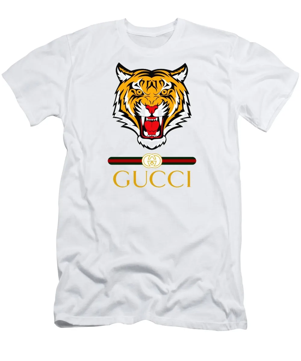 Gucci-Tiger-White-Luxury-Brand-Unisex-T-Shirt-Kid-T-Shirt-LTS017 Gucci Tiger White Luxury Brand Unisex T-Shirt Kid T-Shirt LTS017