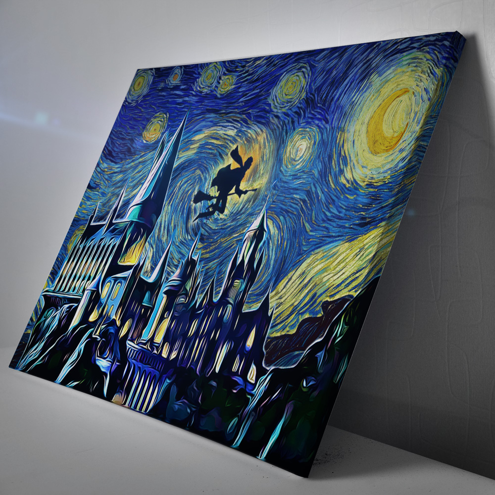 Harry-Potter-Starry-Night-Hogwarts-Canvas-Poster-Print-Wall-Art-Decor-1