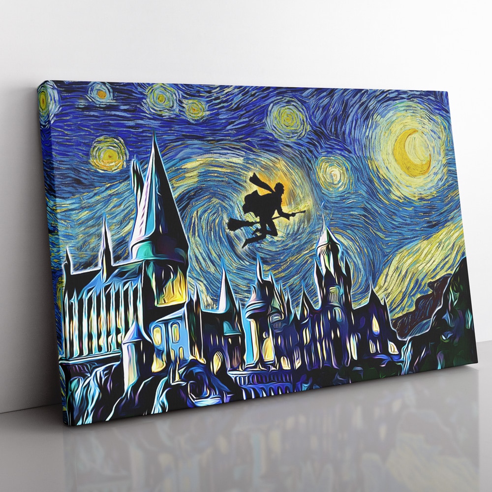 Harry-Potter-Starry-Night-Hogwarts-Canvas-Poster-Print-Wall-Art-Decor Harry Potter Starry Night Hogwarts Canvas Poster Print Wall Art Decor
