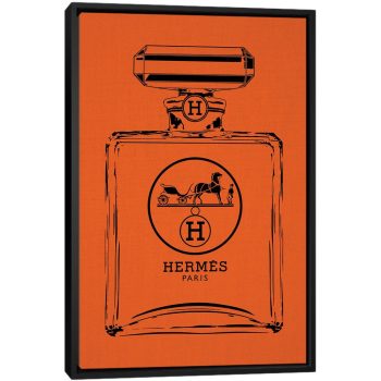 Hermes Black - Black Framed Canvas