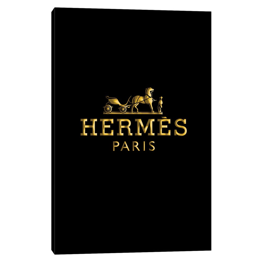 Hermes-Black-Framed-Canvas-Stretched-Wrapped-Canvas-Print-Wall-Art-Decor-1 Stretched Wrapped Canvas Print