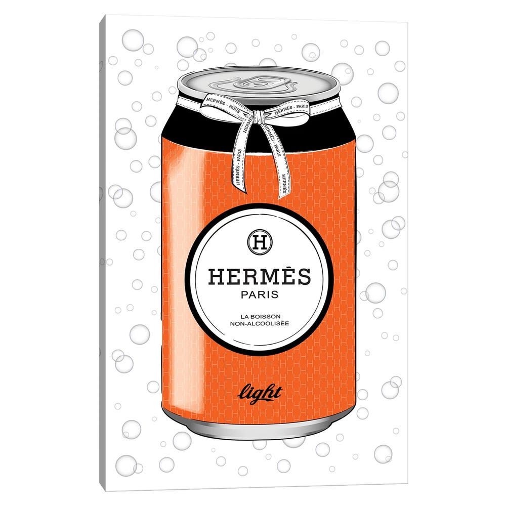 Hermes-Drink-Black-Framed-Canvas-Stretched-Wrapped-Canvas-Print-Wall-Art-Decor-1 Stretched Wrapped Canvas Print