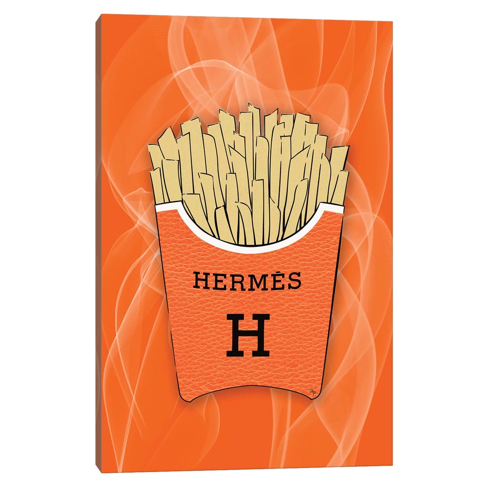 Hermes-Fries-Black-Framed-Canvas-Stretched-Wrapped-Canvas-Print-Wall-Art-Decor-1 Stretched Wrapped Canvas Print
