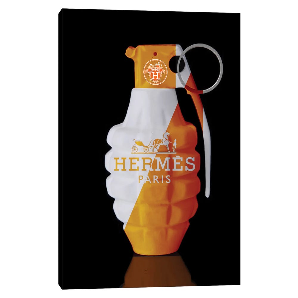 Hermes-Grenade-Black-Framed-Canvas-Stretched-Wrapped-Canvas-Print-Wall-Art-Decor-1 Stretched Wrapped Canvas Print