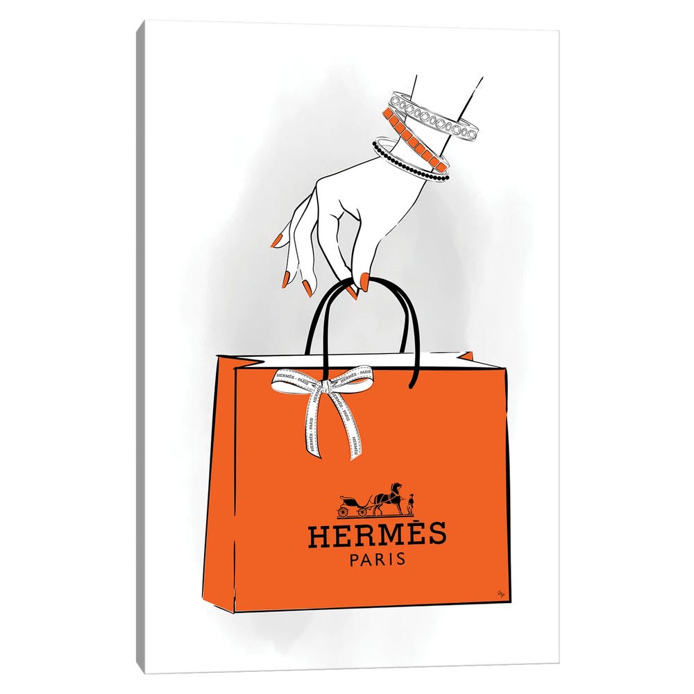 Hermes-Hand-Black-Framed-Canvas-Stretched-Wrapped-Canvas-Print-Wall-Art-Decor-1 Stretched Wrapped Canvas Print