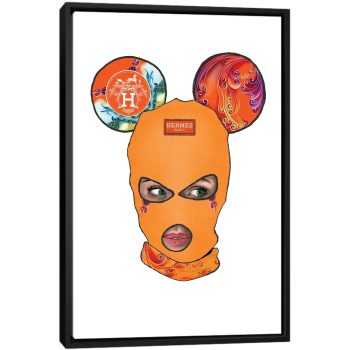 Hermes Mickey Balaclava - Black Framed Canvas