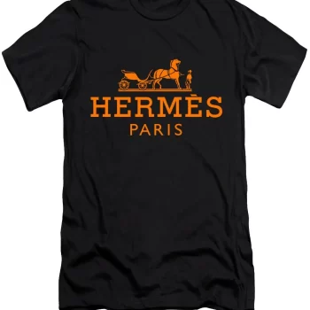 Hermes Paris Logo Black Luxury Brand Unisex T-Shirt Kid T-Shirt LTS007