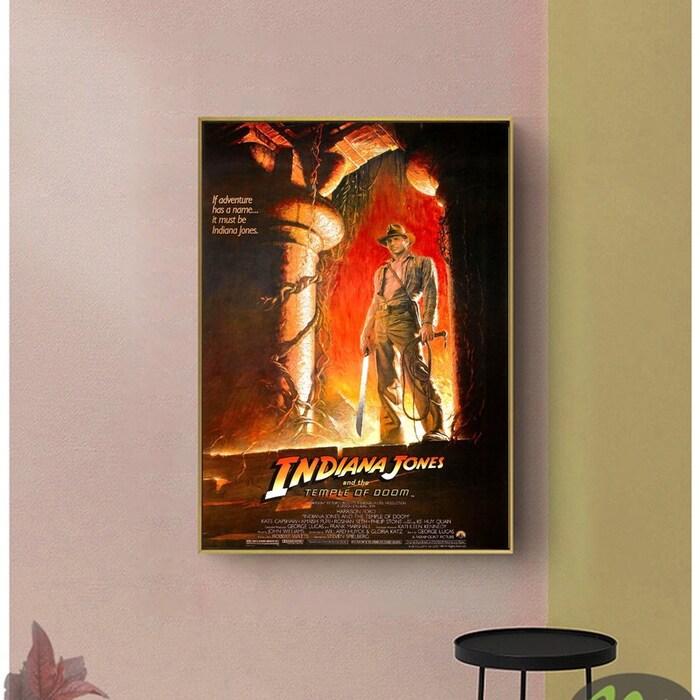 Indiana-Jones-And-The-Temple-Of-Doom-1984-Vintage-Movie-Poster-Film-Print-Canvas-Wall-Art-Decor-1