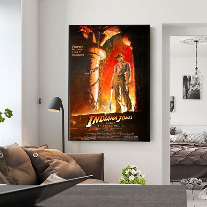 Indiana-Jones-And-The-Temple-Of-Doom-1984-Vintage-Movie-Poster-Film-Print-Canvas-Wall-Art-Decor Indiana Jones And The Temple Of Doom 1984 Vintage Movie Poster Film Print Canvas Wall Art Decor