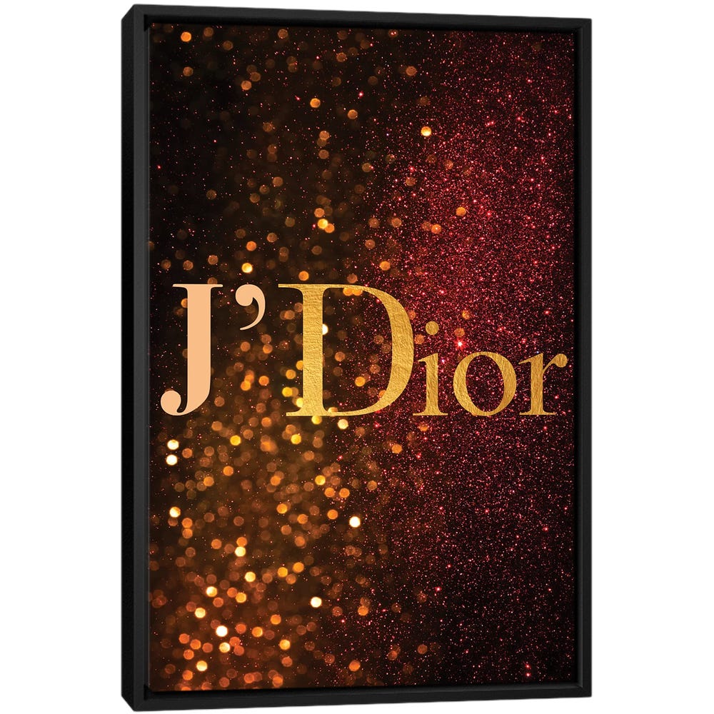 JDior-Black-Framed-Canvas-Stretched-Wrapped-Canvas-Print-Wall-Art-Decor J'Dior - Black Framed Canvas