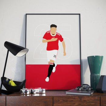 Jadon Sancho Manchester United Football Canvas Poster Print Wall Art Decor