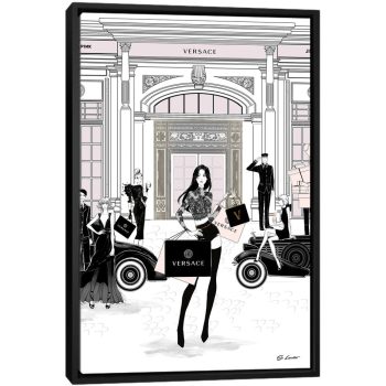 Jisoo Versace - Black Framed Canvas