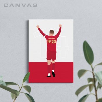 Jordan Henderson Champions Shirt Liverpool Football Canvas Poster Print Wall Art Decor