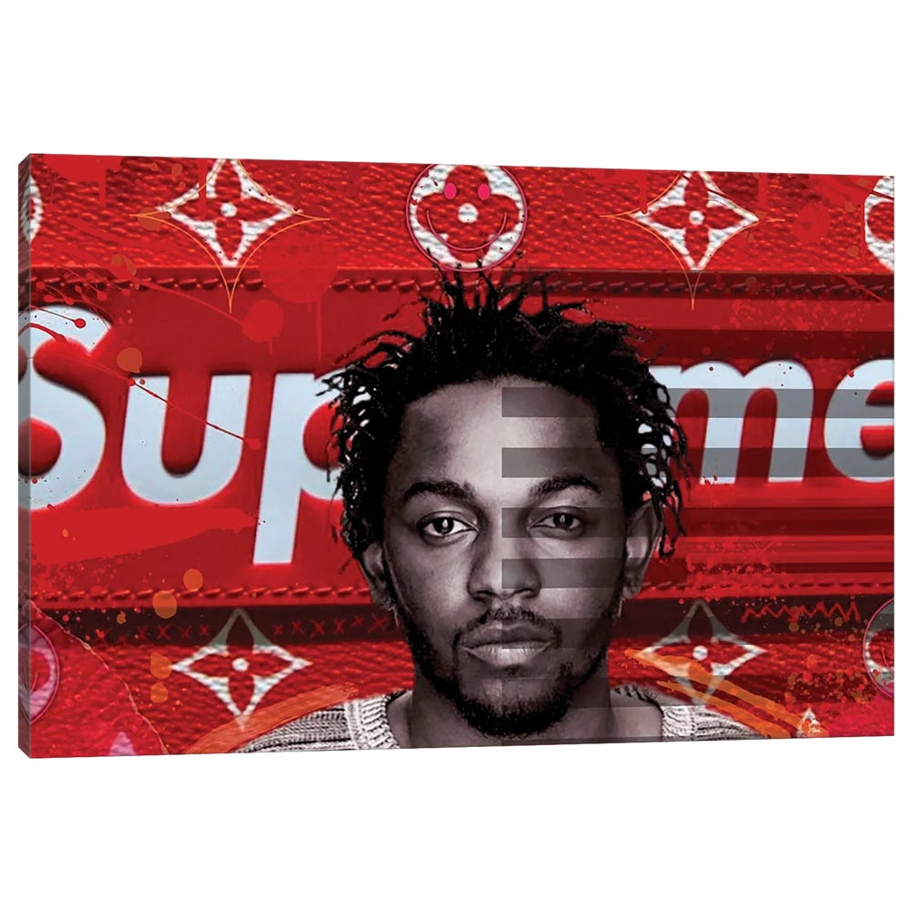 Kendrick-Supreme-Black-Framed-Canvas-Stretched-Wrapped-Canvas-Print-Wall-Art-Decor-1 Stretched Wrapped Canvas Print