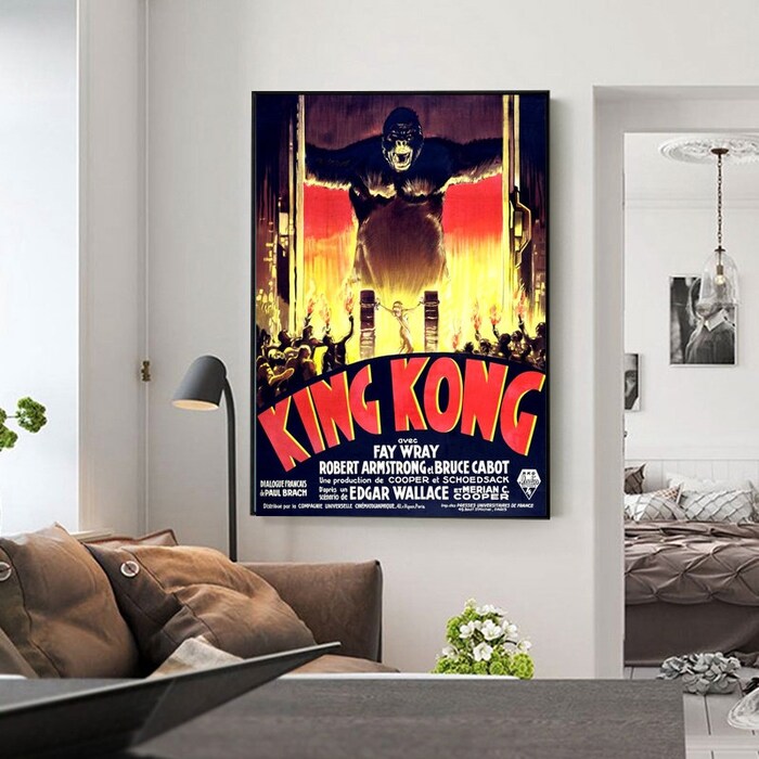 King-Kong-1933-Vintage-Original-Movie-Poster-Film-Print-Canvas-Wall-Art-Decor King Kong 1933 Vintage Original Movie Poster Film Print Canvas Wall Art Decor
