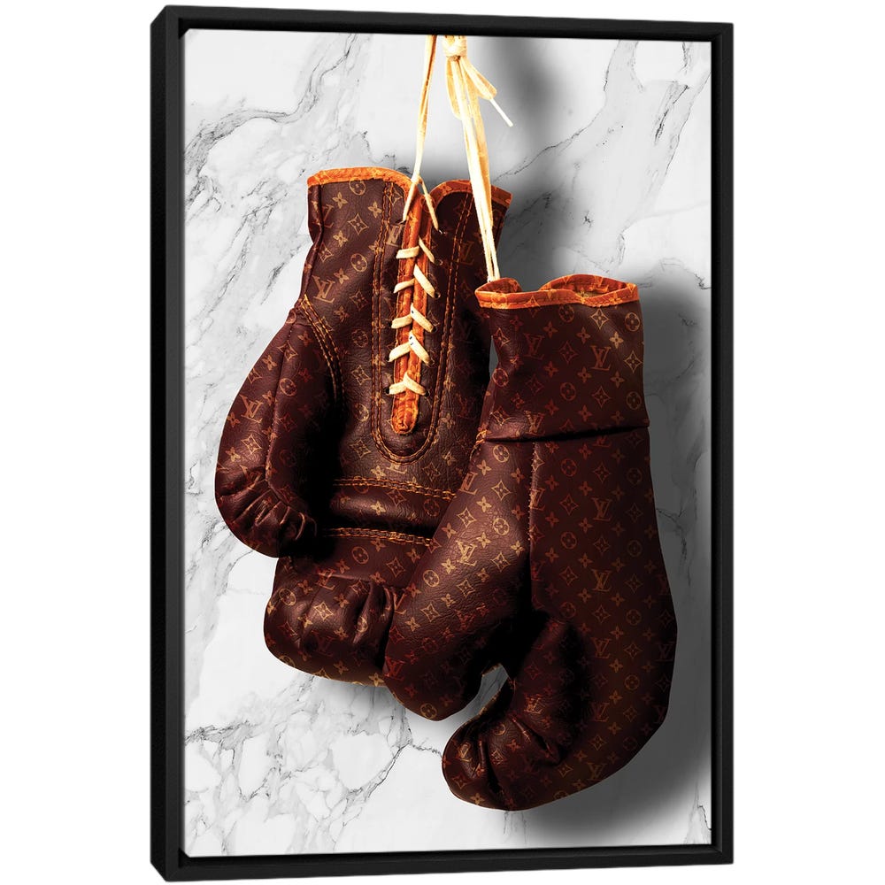 LV-Boxing-Black-Framed-Canvas-Stretched-Wrapped-Canvas-Print-Wall-Art-Decor LV Boxing - Black Framed Canvas