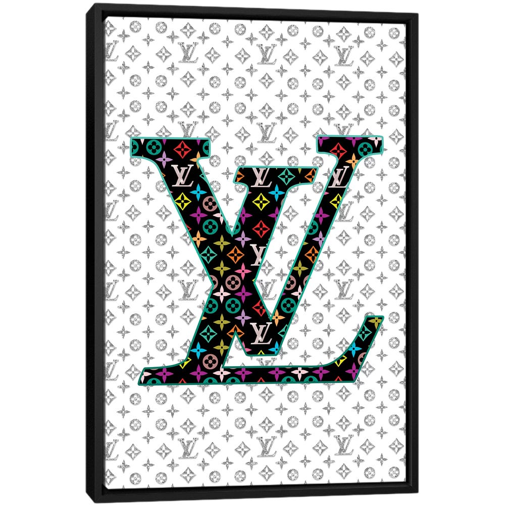 LV-Fashion-IV-Black-Framed-Canvas-Stretched-Wrapped-Canvas-Print-Wall-Art-Decor LV Fashion IV - Black Framed Canvas