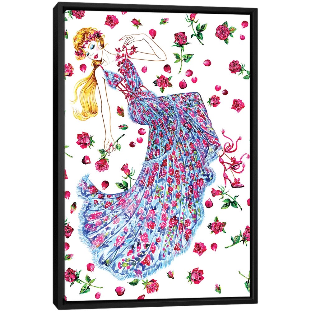 Let-Me-Dream-I-Versace-Black-Framed-Canvas-Stretched-Wrapped-Canvas-Print-Wall-Art-Decor Let Me Dream I