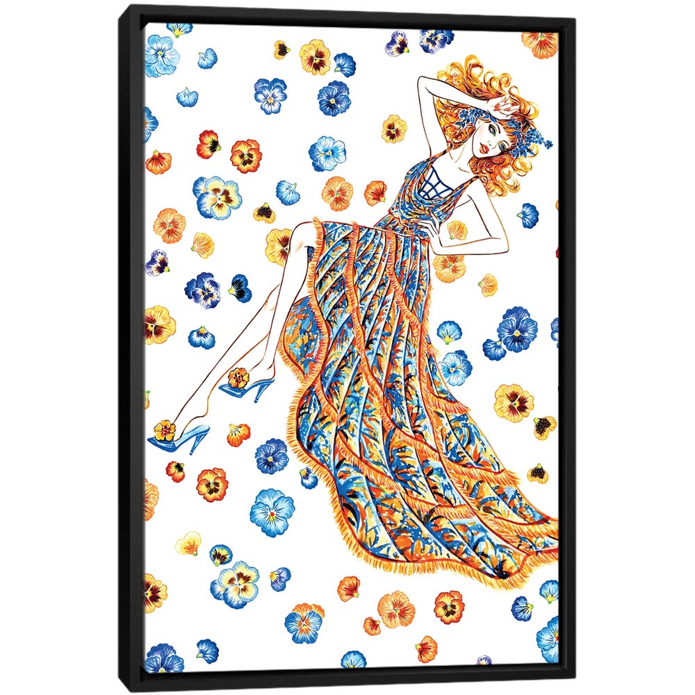 Let-Me-Dream-II-Versace-Black-Framed-Canvas-Stretched-Wrapped-Canvas-Print-Wall-Art-Decor Let Me Dream II