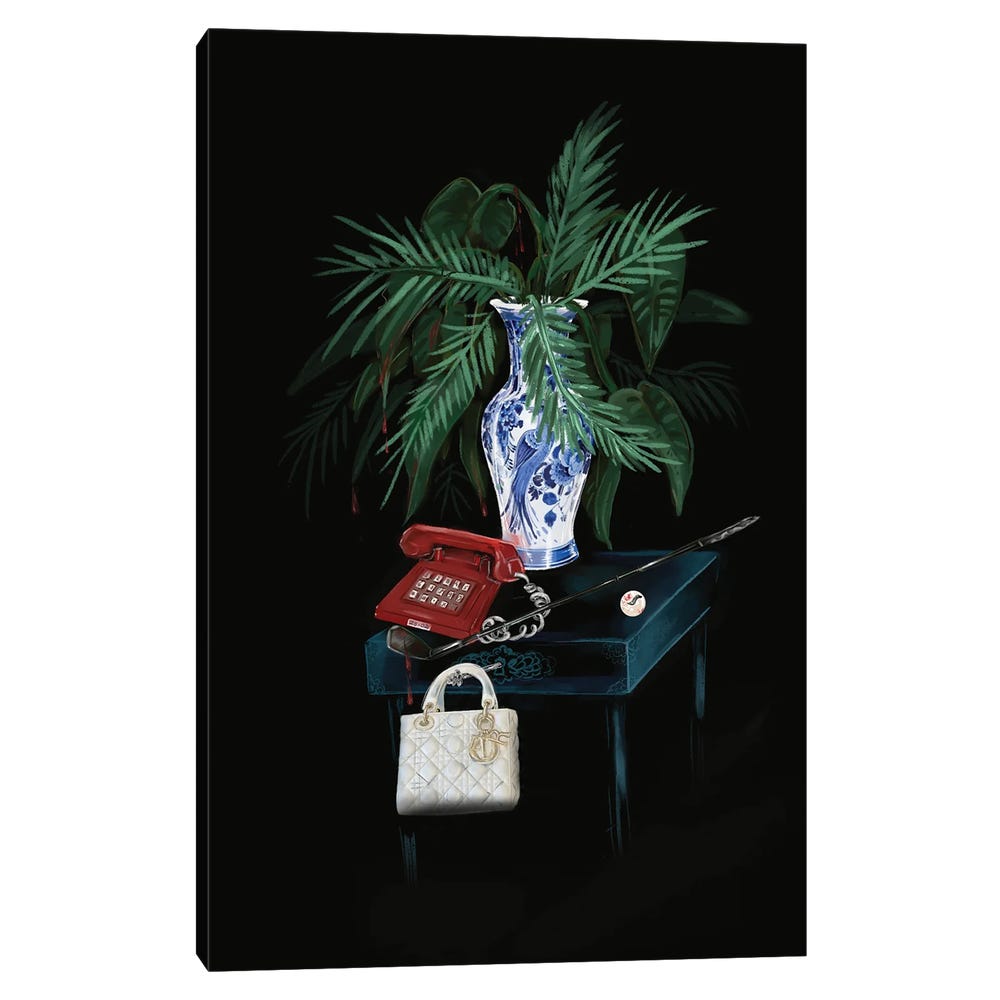 Lifestyle-Dior-Beauty-In-Black-Chic-Black-Framed-Canvas-Stretched-Wrapped-Canvas-Print-Wall-Art-Decor-1 Stretched Wrapped Canvas Print